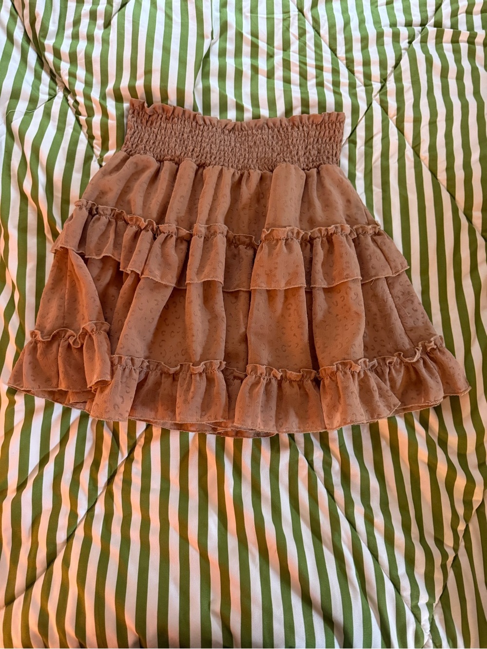 Altar’d State Leopard Print Ruffle Skirt
